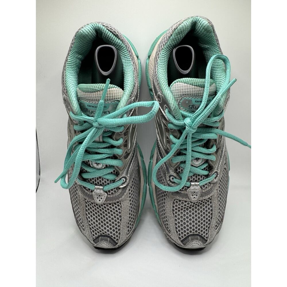 Brooks Glycerin 9 Women’s 8.5 Gray Teal Running Shoes Athletic Sneakers